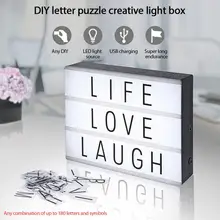 

LED Letter DIY Puzzle Light Box Valentine's Day Confession Night Light 96 Cards Letters And Numbers Assembled At Will