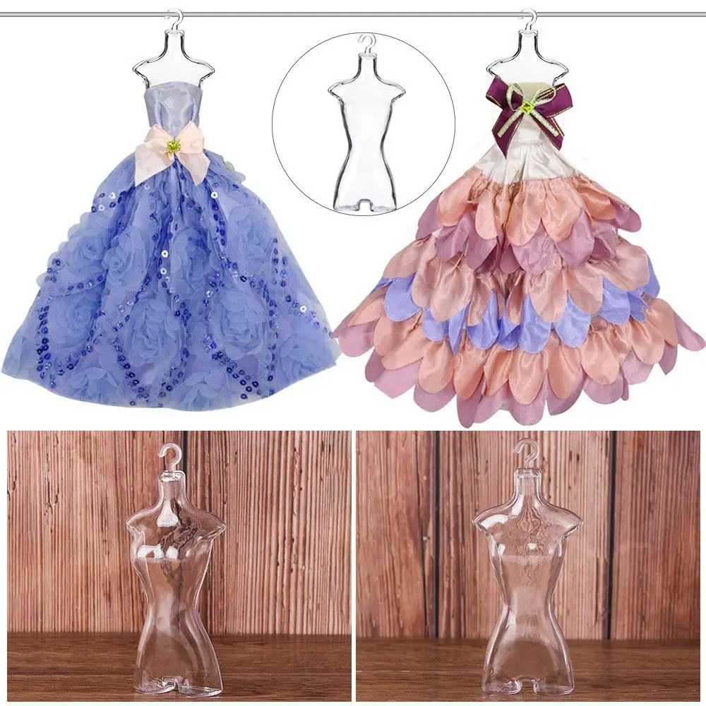 Plastic Transparent Gown Dress Clothes Holders Mannequin Model Hanger Stand Rack Holder Diy Cloth Display