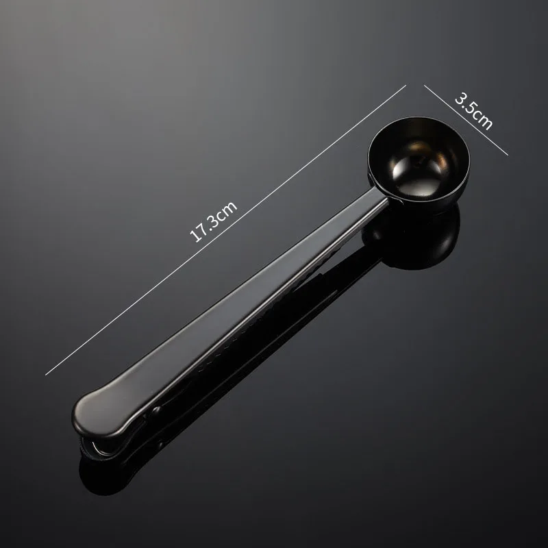 مغرفة قهوة من الفولاذ المقاوم للصدأ مع مشبك