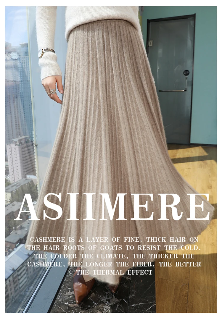 100% Pure Mink Pleated Skirt - Styling Example 1
