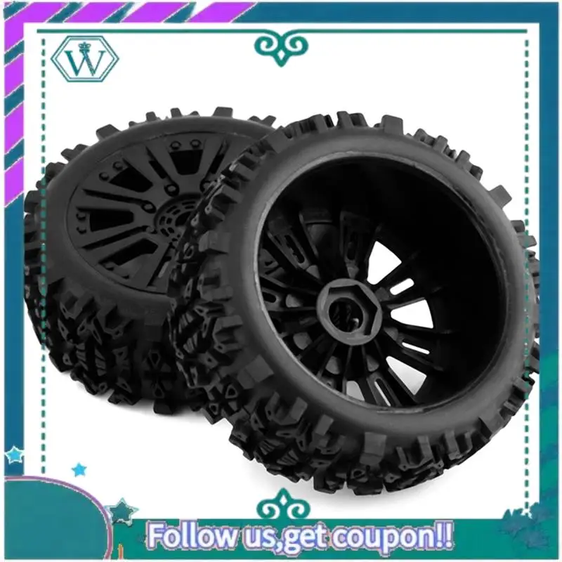 4PCS 120Mm Rubber Rocks Tyres Black Wheels Tires For Redcat Team Losi ...