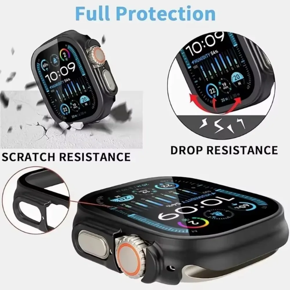 Premium Protective Cover for Apple Watch - 49mm Screen Guard & Anti-Fall Bumper Shell