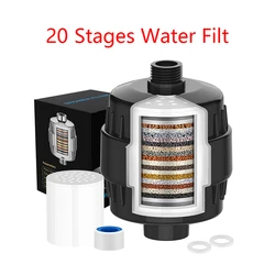 High - Output Multi - Stage Shower Water Filter - Eliminates Chlorine, Fluoride, and Heavy Metals for Softer, Healthier Showers (20 Stages Water Filt)