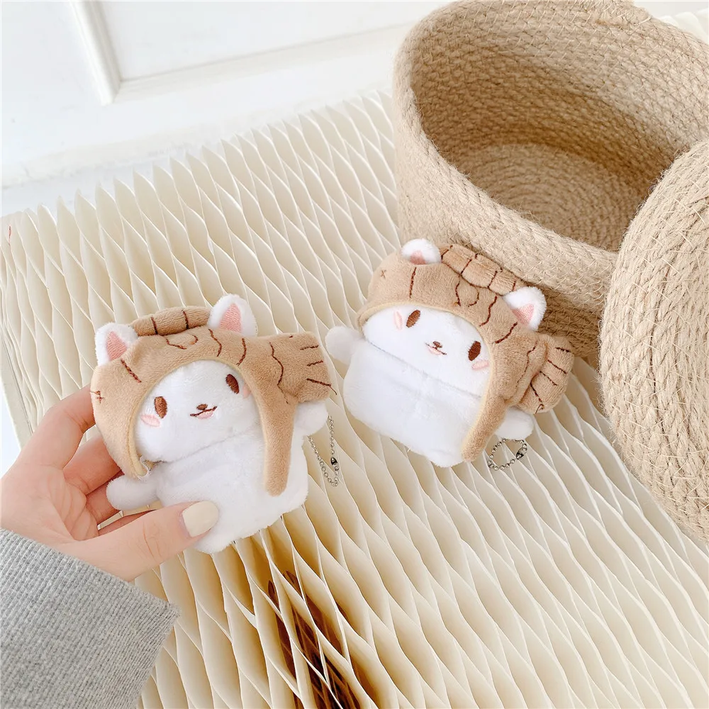 

Pure white plush 3D little cat Earphone Cover for AirPods Pro 3 furry warm hands silicone Protective Cases for AirPod 1 2 case