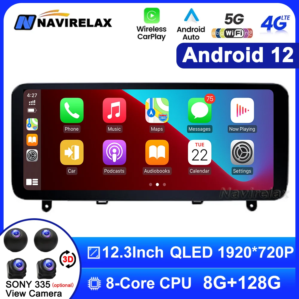 

12.3 Inch 1920*720 Android 12 For Mercedes Benz C Class W204 S204 2007 2008 2009 2010 2011 2012 Car Audio GPS Multimedia Player