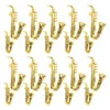 20 Pcs Saxophone Charm Xmas Tree Pendants Accessories Christmas Decor Supplies Plastic Musical Instruments Ornaments 1
