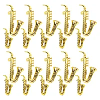 20 Pcs Saxophone Charm Xmas Tree Pendants Accessories Christmas Decor Supplies Plastic Musical Instruments Ornaments 1