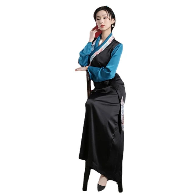 Tibetan Dress for Womens Traditional Chinese Clothing Oriental Tibet Dress  Vestido Vintage Ropa China Tradicionalpara Mujer