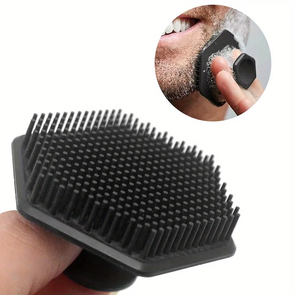 Silicone facial cleaning brush scrubber miniature face deep clean shave massage for men