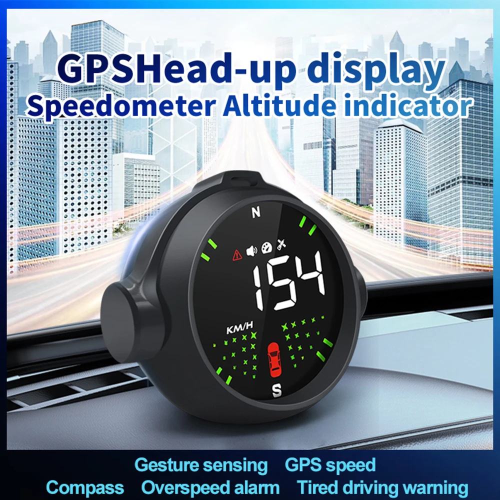 GPS Hud Auto Head-up-Display Tachometer Höhen anzeige Beschleunigung Warn  thermometer Digitaluhr Zubehör für alle Autos - AliExpress
