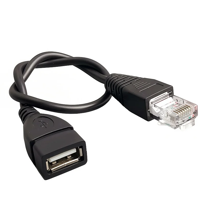 USB-RJ45 이더넷 케이블 1개 USB 암-수 RJ45 8P4C 이더넷 연장 케이블(라우터, ADSL 모뎀, 카메라 등용)