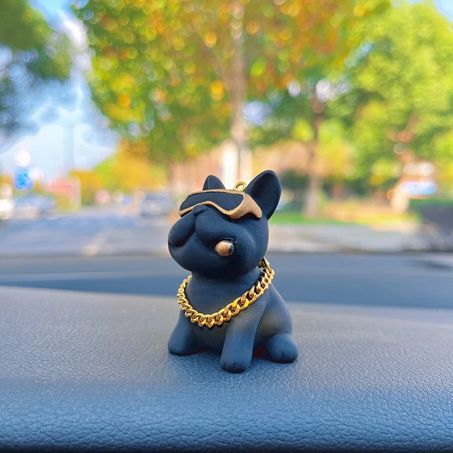 Wear-resistant Bulldog Car Ornaments Feel Comfortable Resin Material Car Dashboard Decoration Car Accessories Interior Decor 1