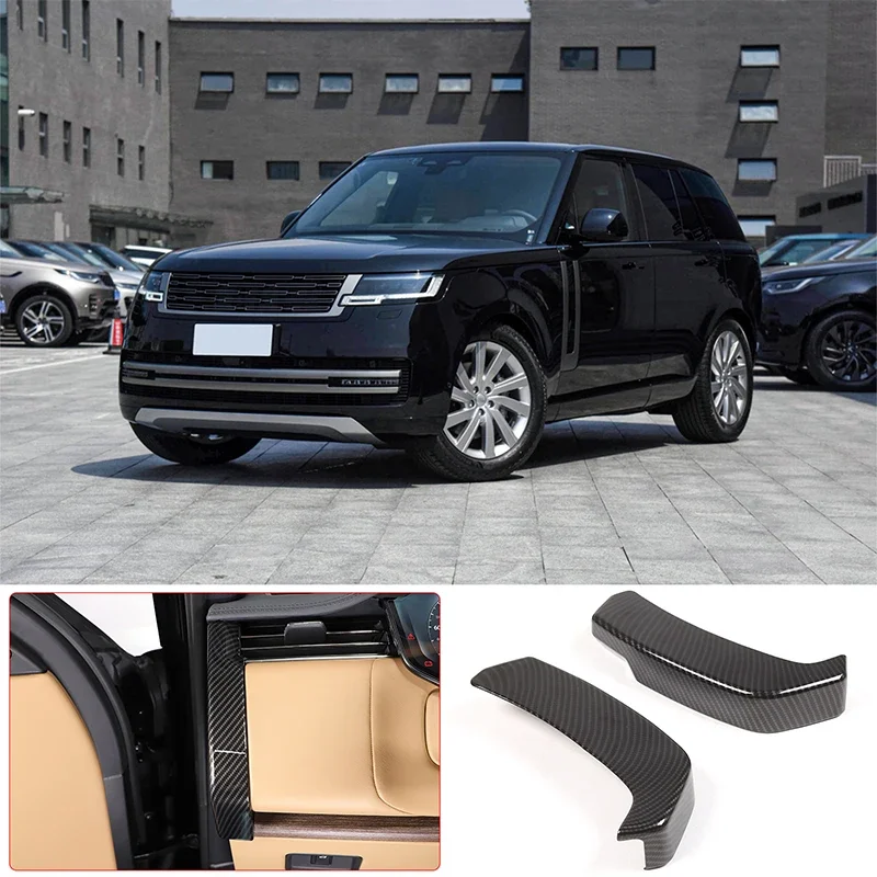 

For Land Rover Range Rover Vogue 2023 ABS Carbon Fiber Style Dashboard Side Frame Trim Cover Interior Accessories