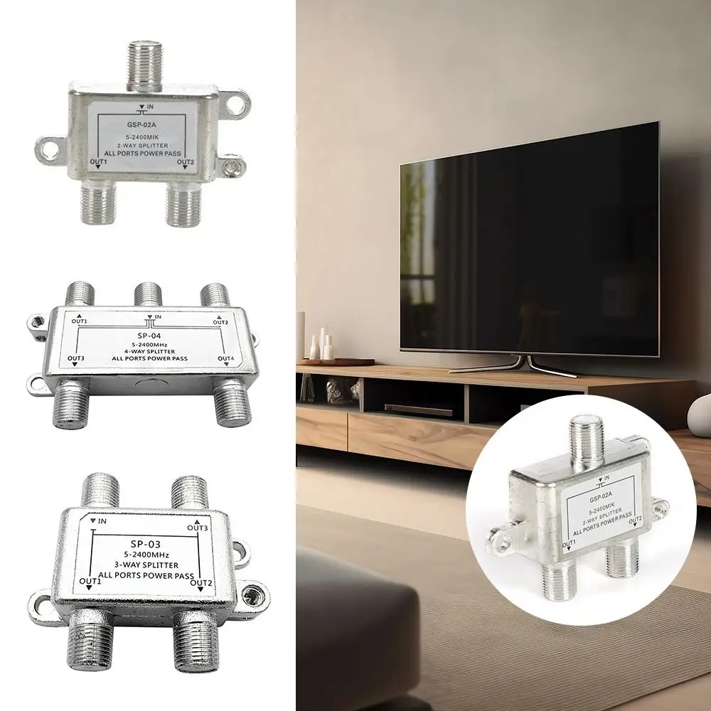 TV Antenna Satellite Splitter Cable Signal Receiver