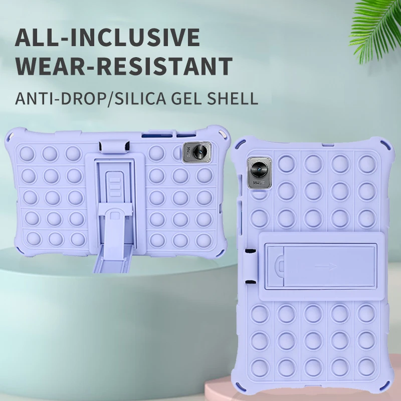 para Oppo Realme Almofada Mini 8.7 Polegada Case Crianças Bolha Macia Tablet Suporte Capa para Realme Almofada 11 2023 10.4 2023 Oppo Case Funda Capa - Imagem 5