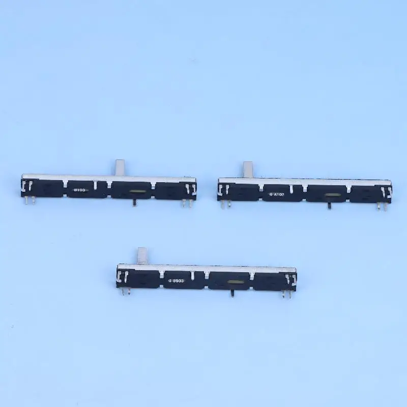 1pcs 75mm Straight Slide Potentiometer 8Pins A103 Double Fader A10K Soundcraft EFX8 Fader A10Kx2 A20KX2 A50KX2 B10KX2 A103 A203