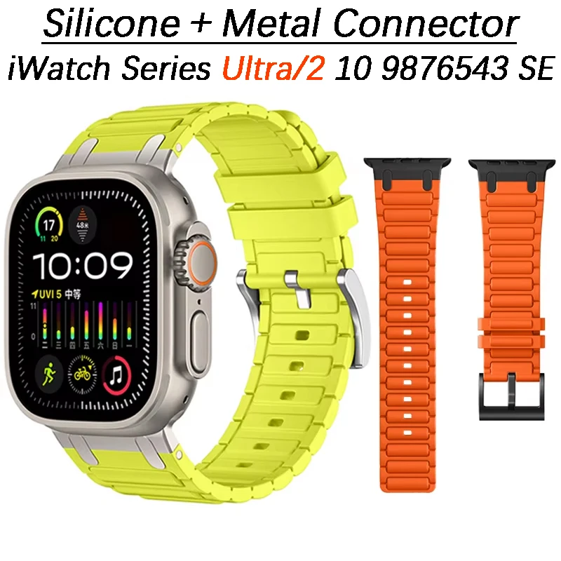 Enhanced Silicone Strap with Modified Metal Integration