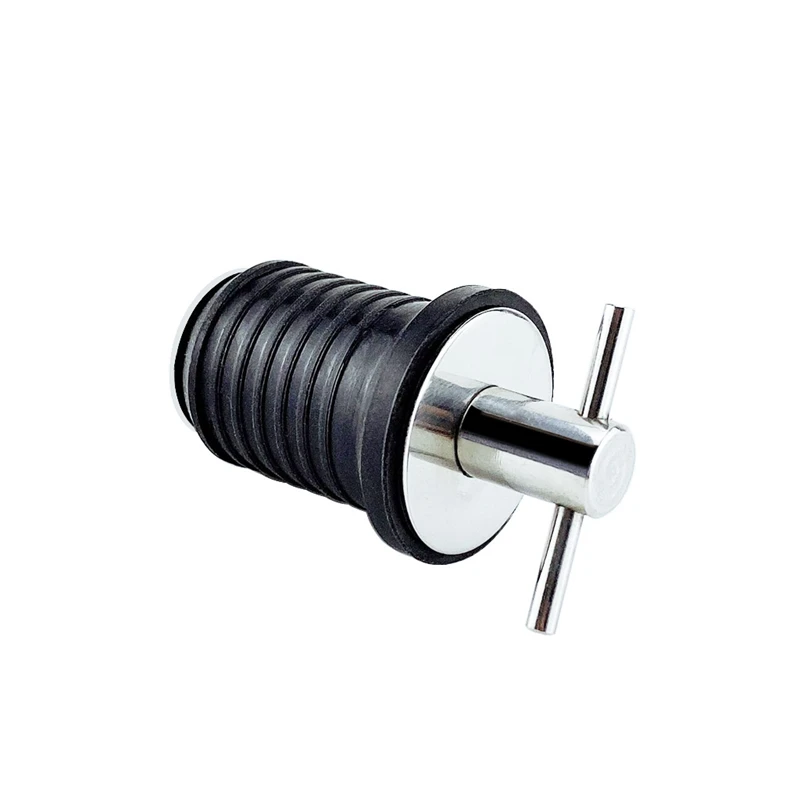 

T-Handle Drain Plug Twist-Turn Marine Boat Drain Plugs Rubber Plugs With Brass Handle Boat Marine Accessories