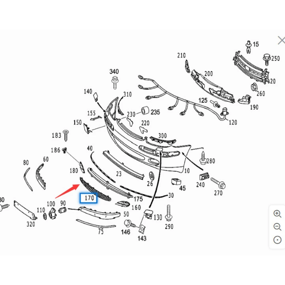 ޸  S- Class W220    ׸ Ʈ, OEM 2208850923 1998-2001