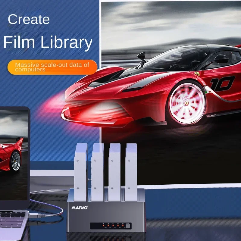 Maiwo-caixa de Disco Rígido Externo Hdd Docking Station Adaptador Sata para Usb Armazenamento de Dados com o Office Clone 2.5 3.5 Bay - Imagem 5