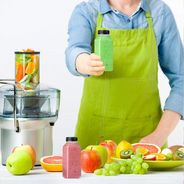 Plastic Juice Bottle 250ml/350ml Empty Bottle with Caps for Juicing Drinks Smoothies 4