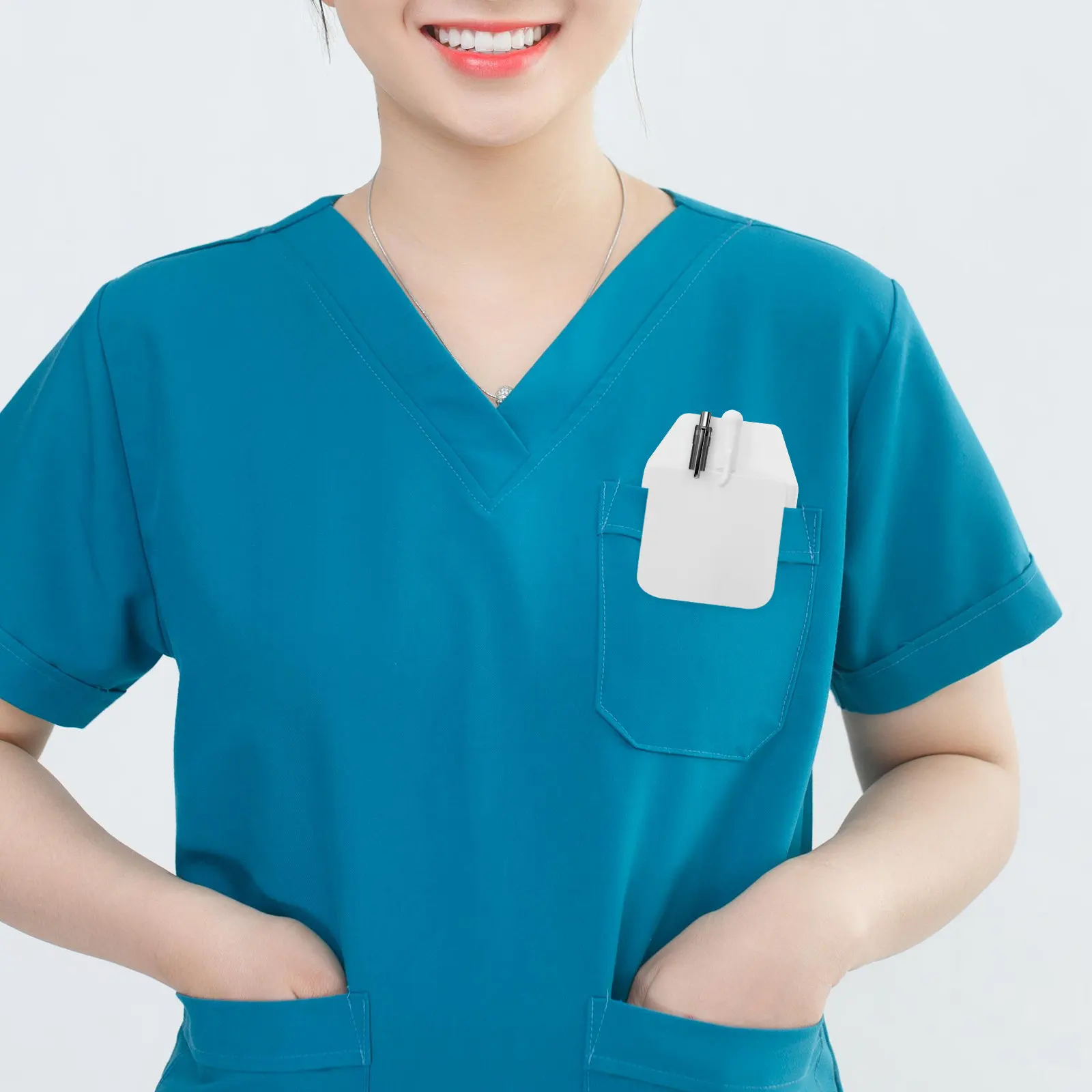 5Pcs 포켓 주최자 펜 홀더 남성 여성을위한 PVC 셔츠 포켓 보호대 간호사 의사 다목적 파우치 슬리브