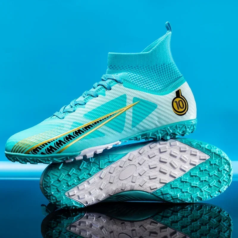 Football Shoes Professional Men Soccer FG/TF Training Cleats Ankle Unisex Outdoor Ultralight