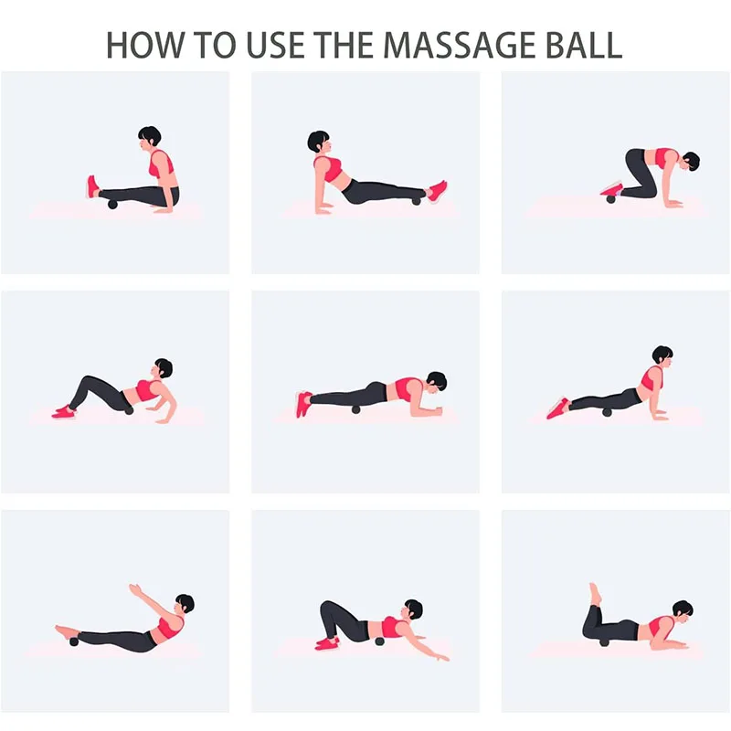 6.3cm Portable Massage Tool Massage Lacrosse Balls For Myofascial Release Trigger Point Muscle Knots Leg Neck Arm Muscle Relax