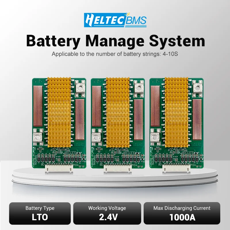 Car Start BMS LTO 4S 5S 6S 7S 8S 9S 10S 80A 100A 2.3V 2.4V 1000A Peak Lithium t