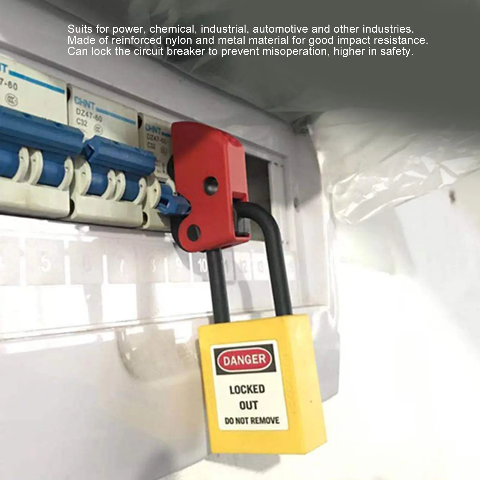 Circuit Breaker Lockout Circuit Breaker Lockout Device Clamp On Safety Lock Set Kit For Industrial Chemical Power