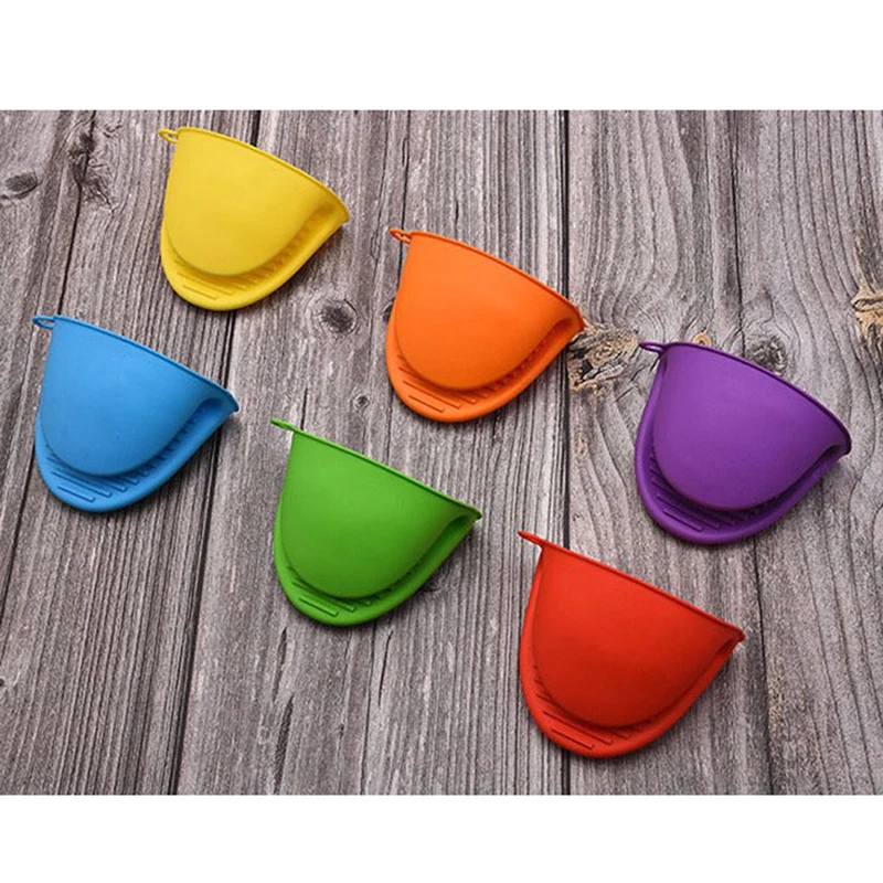 

2Pcs Microwave Oven Silicone Insulated Hand Grips Kitchen Baking Heat Protective Gloves Household Product