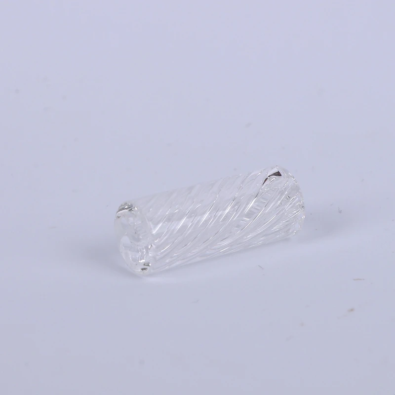 Retail 5pcs/box In Stock 8 Holes Spiral Screw Line Style Transparent Smoking Glass Filter Tips with 8 Holes Smoking Accessories