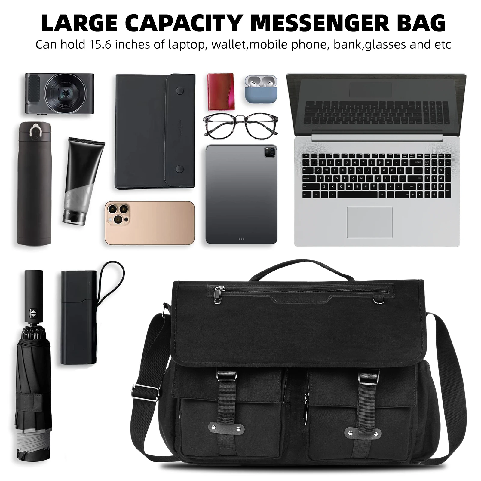 Unisex impermeável Messenger Bag, alta capacidade, viagem, exterior, esporte, casual, ombro, Crossbody Bags, alta qualidade