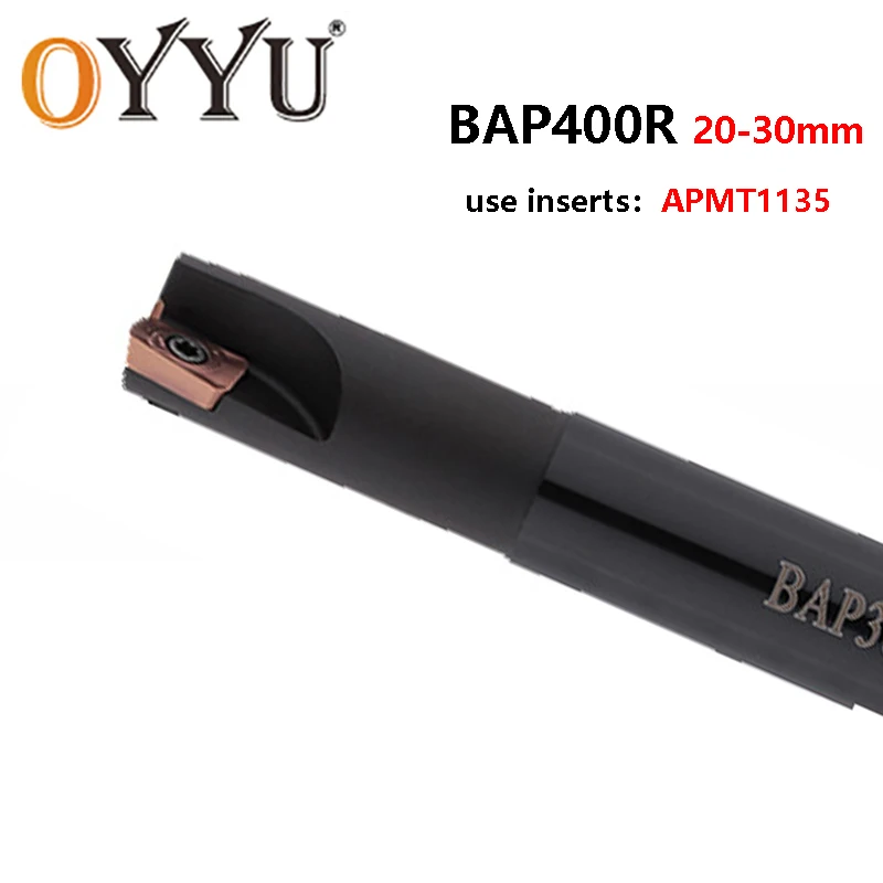 

OYYU BAP300R BAP300 Black Hardened Right-Angle Milling Cutter Shoulder Holder 20-30mm 20 21 22 25 30 CNC Shank APMT1135 Inserts