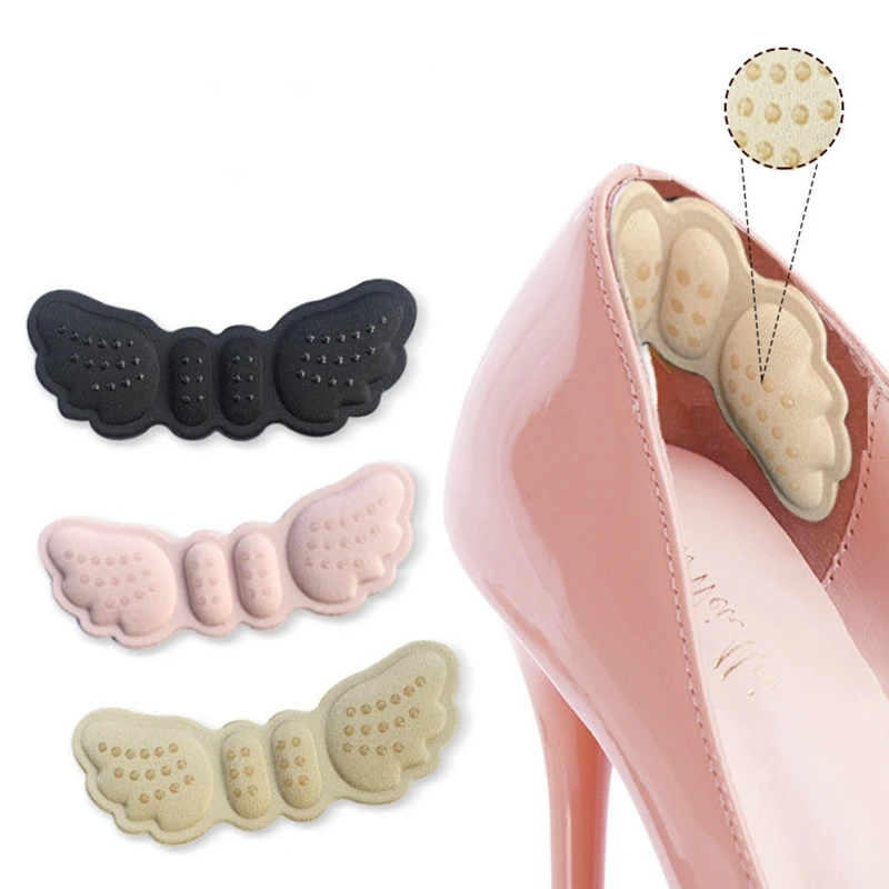 Butterfly High Heel Stickers Adjust Size Adhesive Heel Liner Grip Protector Pain Relief Foot Care Inserts Women Insoles for Shoe