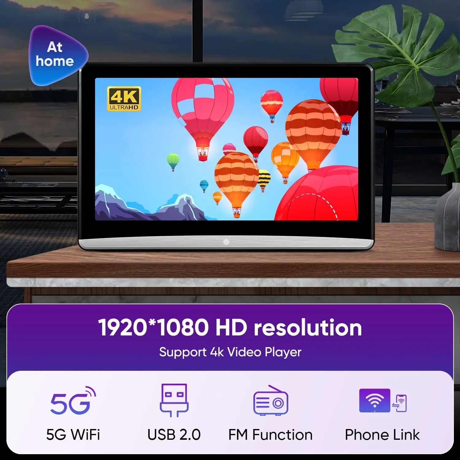  巹Ʈ , ȵ̵ 10.0 º, ޴ TV ÷̾, 1080P , , USB, SD, HDMI Է + , FM, ̷ ũ, 13.3 ġ, 4K