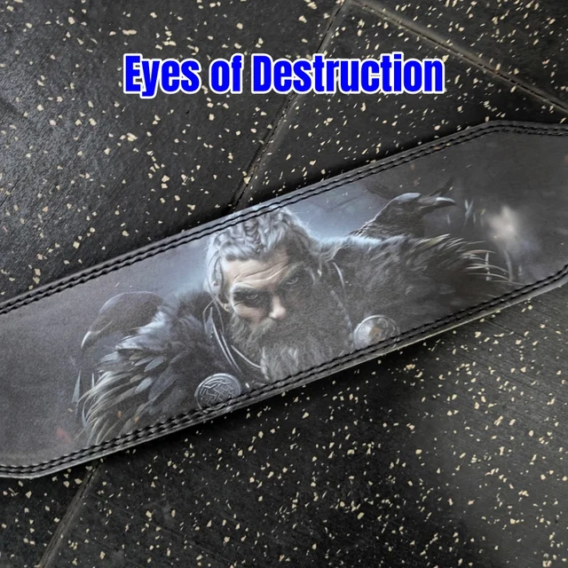 Eyes of Destruction Weightlifting Belt Competition Level Fitness Belt W/ Waist Padding for Men Women Gym Belt for Waist Support 5