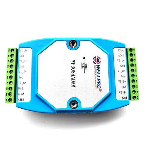 WP3084ADAM 8VI 0-10V 아날로그 입력 전압 수집 모듈, RS485 MODBUS RTU 통신 WELLPRO 5