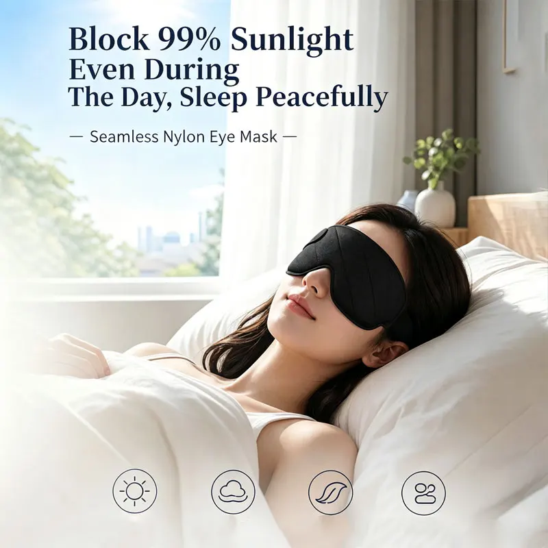 Contoured 3D Sleep Eye Mask with Adjustable Fit