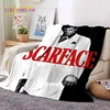Scarface Tony 3D Printing Movie Soft Blankets,Keep Warm Throw Blanket Comfortable Blanket for Picnic Beds Sofa Home Bedroom Gift 5