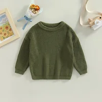 Infant Baby Boys Girls Long Sleeve Pullovers Toddler Crew Neck Sweater Toddler Cotton Fall Clothes Jumpers Tops Knitwear 5