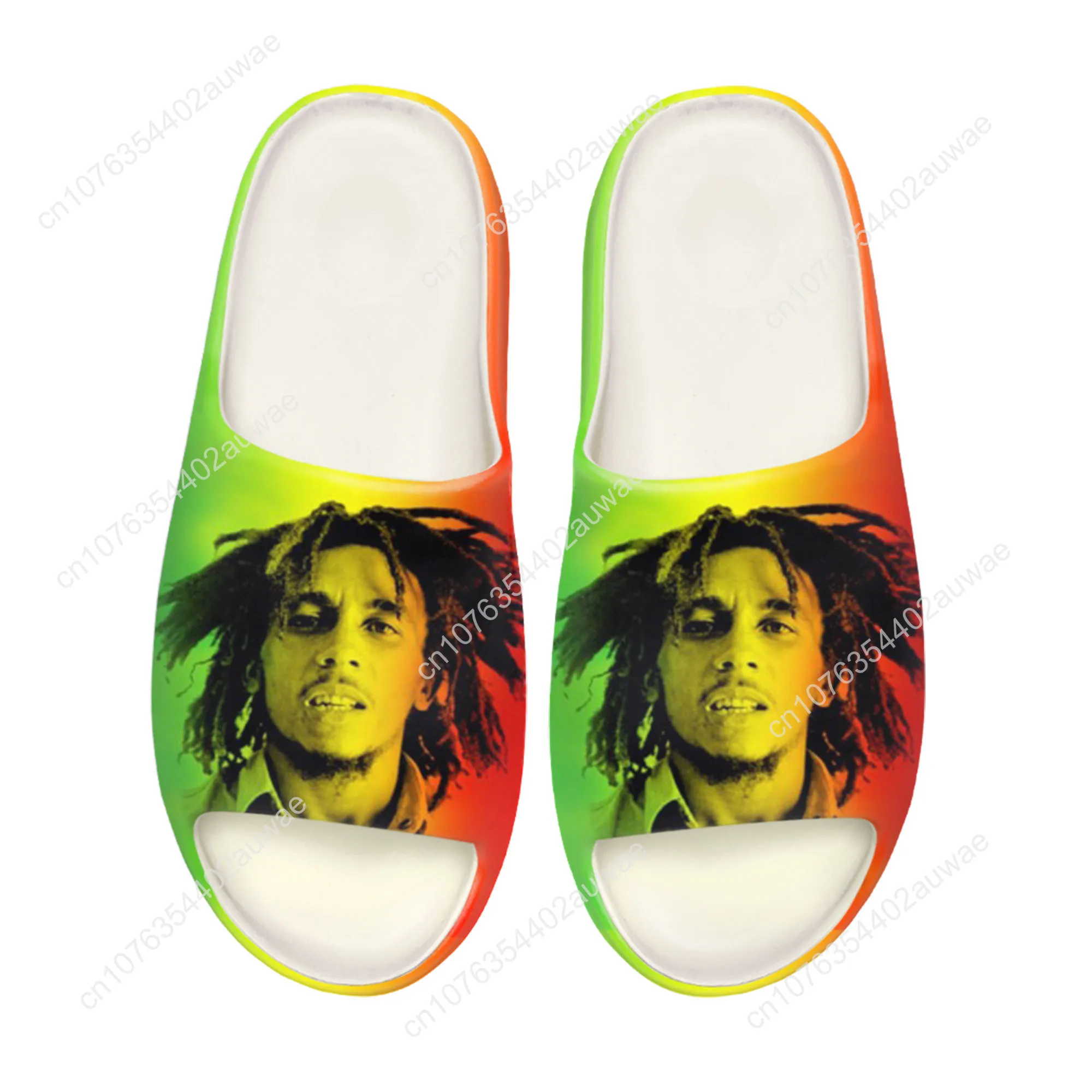 Sabots à semelle souple Bob Marley Rasta pour hommes et femmes, Escarpins pour la maison, Chaussures d'eau à enfiler, Sandales personnalisées pour adolescents, HOBeach on Shit