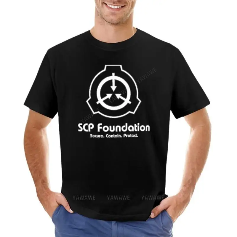 

Белая футболка SCP Foundation, черная футболка, спортивные футболки веера, кавайная одежда, графическая футболка, мужские футболки
