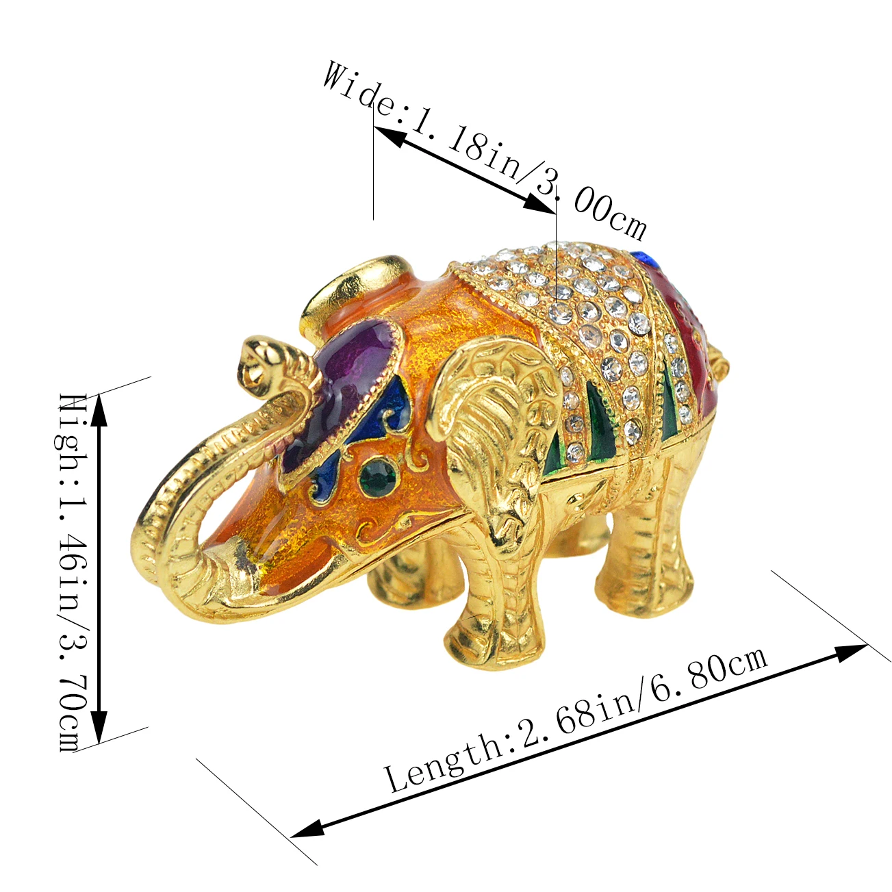 QIFU Lovely Small Elephant Figurine Souvenir Gift for Home Decor