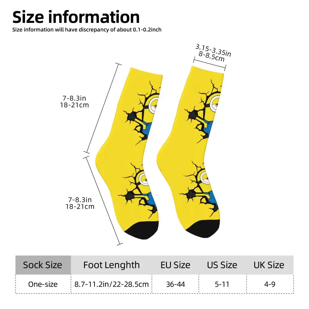 Custom Cool Print M- Minions Cartoon Socks for Women Men Stretchy Summer Autumn Winter M- Minions Bananas Crew Socks 115 Se1edd4cfc7c841f69c6cd47c82678975s