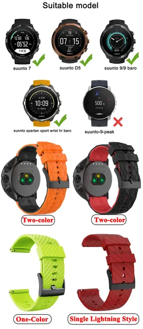 Suunto Correa De Silicona 24mm Para /7/D5 Transpirable Y