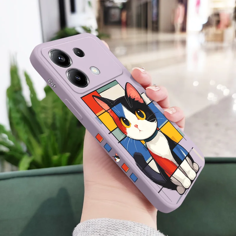Romantic Cat Silicone Phone Case Cover