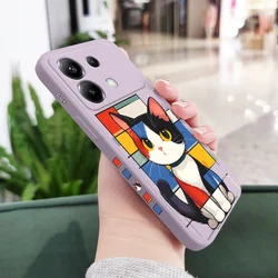 Custodia per telefono in silicone a forma di gatto romantico