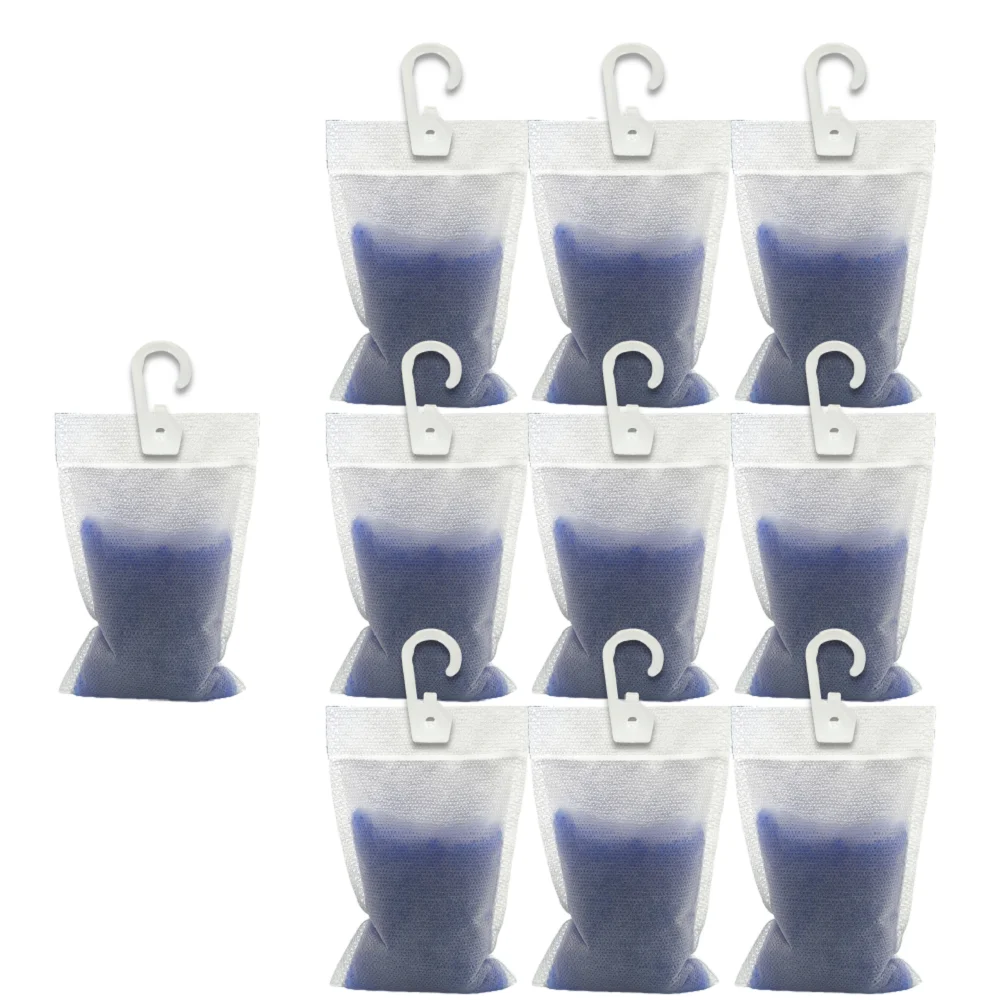 10PCS Moisture Absorber Hanging Bag Moldproof Wardrobe Antihumidity Bags Dry Bag Dehumidification for Closet Indoor Desiccant