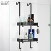 Black Hanging Bath Shelves Bathroom Shelf Organizer Nail-free Shampoo Holder Storage Shelf Rack Bathroom Basket Holder EL5018 1